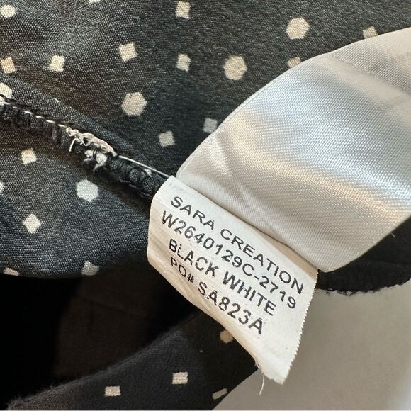 Band of Gypsies Jumpsuit Black White Polka Dot Wide Leg Smocked Back Size S - Picture 8 of 11